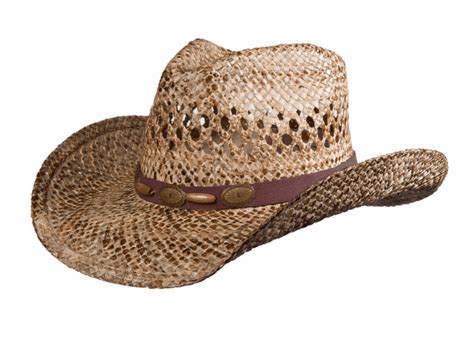 DPC Vented Stained Seagrass Western Hat with Suede Trim, .